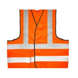 Chaleco seguridad tela naranja con cintas reflejantes Surtek