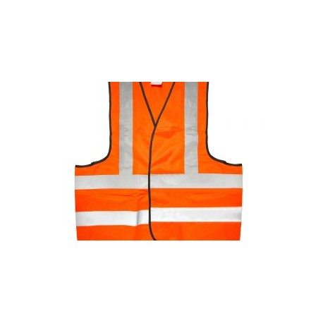 Chaleco seguridad tela naranja con cintas reflejantes Surtek