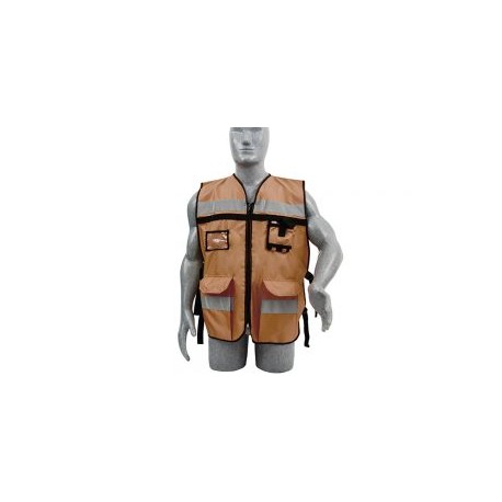 Chaleco Supervisor color Beige/Café Unitalla Surtek