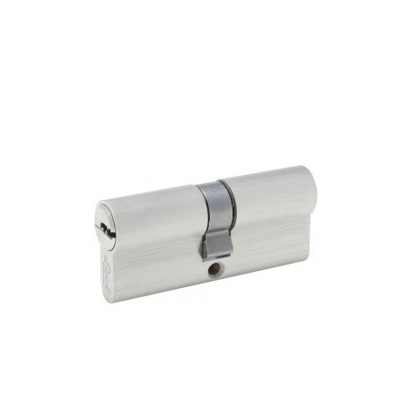 Cilindro europeo 70mm llave de puntos níquel satinado Lock