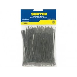 Cincho plástico 100 x 2.5mm100 piezas negro Surtek