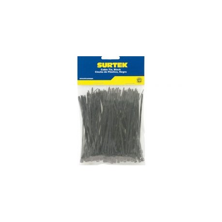 Cincho plástico 160 x 4.8mm 50 piezas negro Surtek