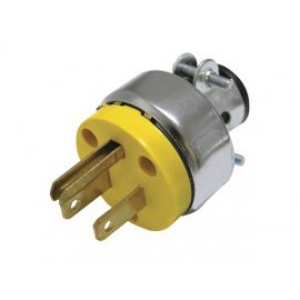 Clavija blindada con abrazadera aterrizada 15A 127V Surtek