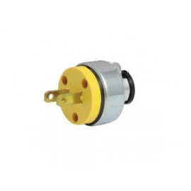 Clavija blindada con abrazadera polarizada 15A 127V Surtek