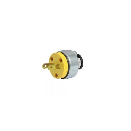 Clavija blindada con abrazadera polarizada 15A 127V Surtek