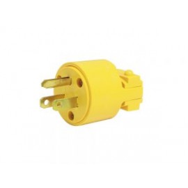 Clavija con abrazadera plástica aterrizada 15A 127V Surtek