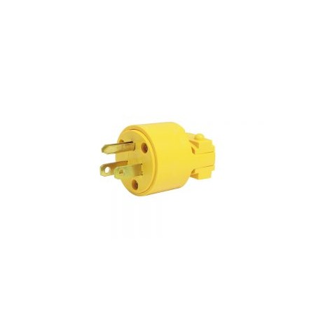 Clavija con abrazadera plástica aterrizada 15A 127V Surtek