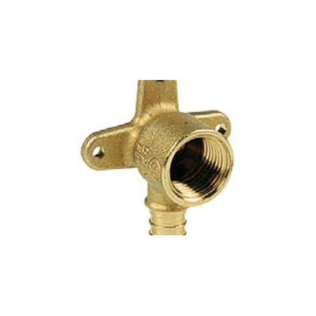 Codo 90º con orejas PEX / rosca hembra