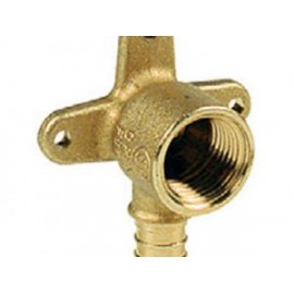 Codo 90º con orejas PEX / rosca hembra