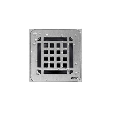 Coladera compacta con rejilla de acero inoxidable