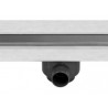 Coladera lineal con cubierta reversible de acero inoxidable (80 cm)
