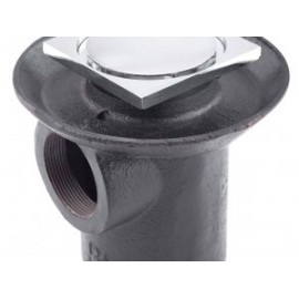 Coladera una boca con rejilla cuadrada inox
