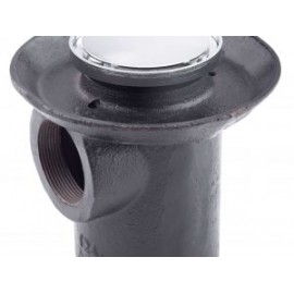 Coladera una boca con rejilla redonda inox