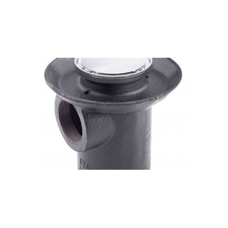 Coladera una boca con rejilla redonda inox