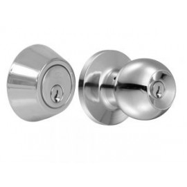 Combo pomo bola y cerrojo sencillo, acero inoxidable Lock