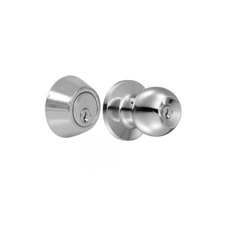 Combo pomo bola y cerrojo sencillo, acero inoxidable Lock