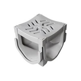 Conector de 4 entradas con rejilla y tapas para coladera plástica exterior
