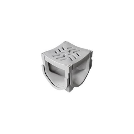 Conector de 4 entradas con rejilla y tapas para coladera plástica exterior