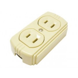 Contacto dúplex de superficie polarizado 15A 127V Surtek