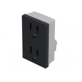 Contacto dúplex negro 1/1 Surtek.