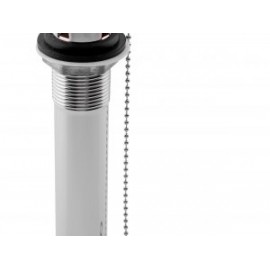 Contra de latón con tapón y cadena para lavabo con rebosadero