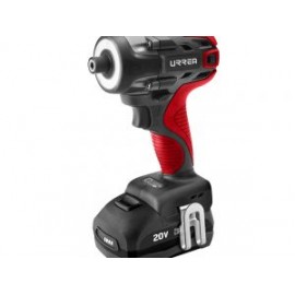 Atornillador de impacto inalámbrico Urrea con encastre hexagonal de 1/4″, voltaje de carga de 120 V, voltaje de batería de 20 V