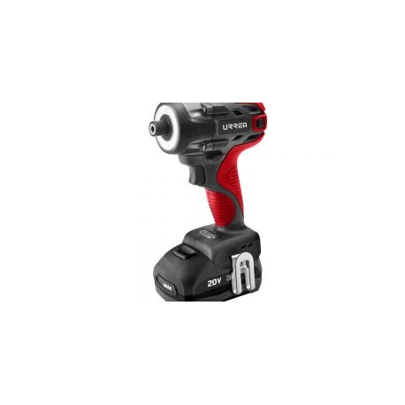 Atornillador de impacto inalámbrico Urrea con encastre hexagonal de 1/4″, voltaje de carga de 120 V, voltaje de batería de 20 V